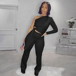 Black 2 piece pants set